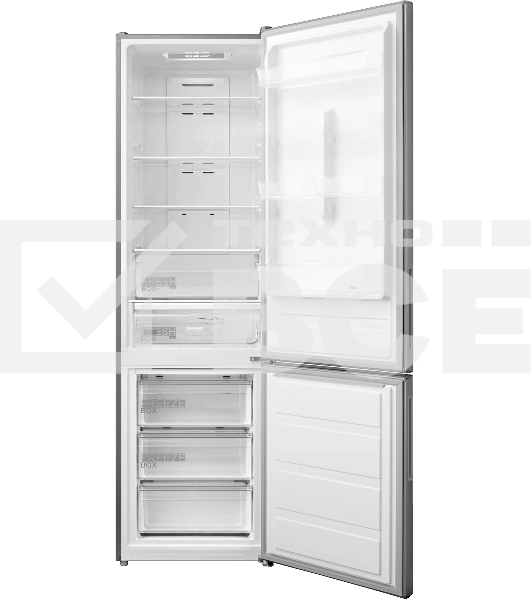 Холодильник Midea MDRB489FGE02OE нержавеющая сталь двухкамерный 247/83л морозилка снизу, No Frost