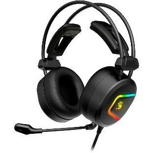 Гарнитура Bloody MC750 чёрный, проводная, USB, подсветка
