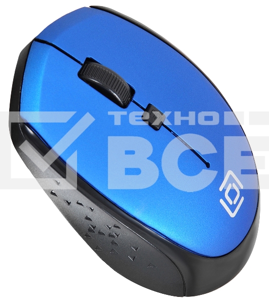 Мышь беспроводная Oklick 488MW синий/черный, 1600 dpi, радиоканал, USB, кнопки - 4