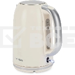 Чайник электрический Hyundai HYK-S9900 1.7л. 2200Вт молочный/серебристый корпус: металл, фото 1