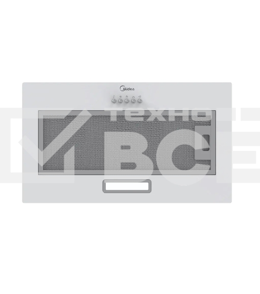 Вытяжка встраиваемая Midea MH60I301W белый управление: кнопочное (1 мотор)