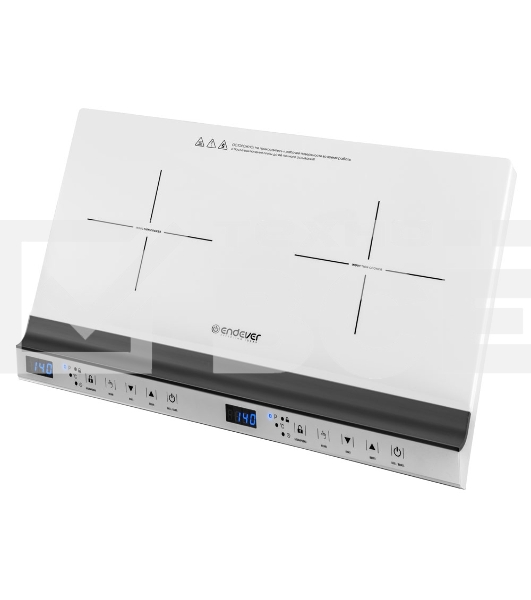 Плитка электрическая индукционного типа с двумя конфорками ENDEVER Skyline IP-69, белый, мощность 1800 Вт+1300 Вт, диаметр посуды 12-26 см, 2 шт/уп