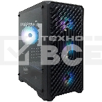Компьютерный корпус 1STPLAYER TRILOBITE T5 ARGb Black, mATX, 4x120мм ARGb fans, фото 1