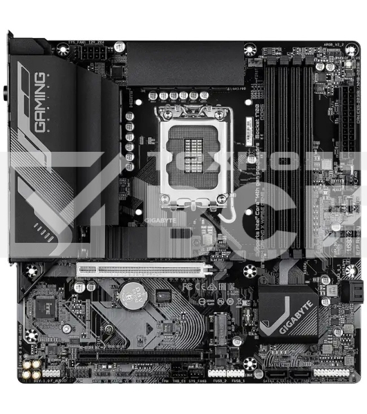 Материнская плата Gigabyte B760M GAMING X WIFI6E GEN5, LGA1700, Intel B760, 4xDDR5, 4xSATA, 2xM.2, 1xPCIe 5.0 x16, 1xPCIe 3.0 x4, 1xHDMI, 1xDP, 1x2.5Gb LAN, Wi-Fi 6E, Bluetooth 5.3, 3xUSB-A 5Gbps, 5xUSB-A 2.0, 3x3.5 мм, 7.1, mATX