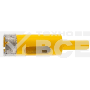 Сверло алмазное по керамограниту Denzel 20 мм, мокрое резание, 6-гранный хвостовик