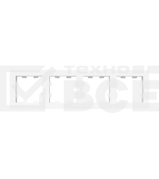 Рамка Эпика 4-местная, белая, пластик