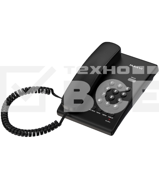 Проводной телефон MAXVI CS-02 черный