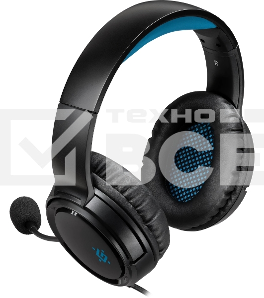 Гарнитура проводная игровая Defender Abyss черный, провод 2 м