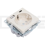 Розетка 16А с USB A+C (5В/2,4А/3 А, 2х5В/1,5А), мех SE AtlasDesign Бежевый, фото2