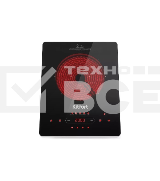 Плита настольная инфракрасная Kitfort КТ-153 черный/серебристый стеклокерамика
