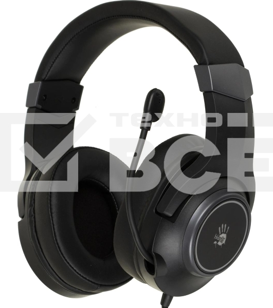 Гарнитура проводная с микрофоном A4Tech Bloody G350 черный 2м мониторные USB оголовье (G350 USB, BLACK)