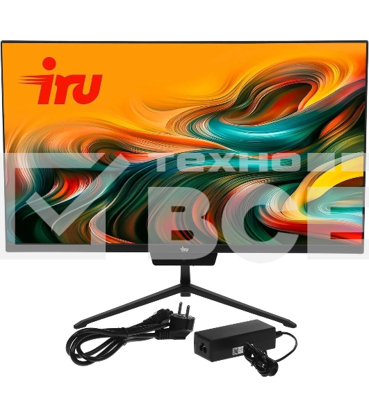 Моноблок IRU P233 23.8' Full HD i3 1220P (3.3) 16Gb SSD 512Gb CR без ОС GbitEth WiFi BT 90W Cam черный 1920x1080