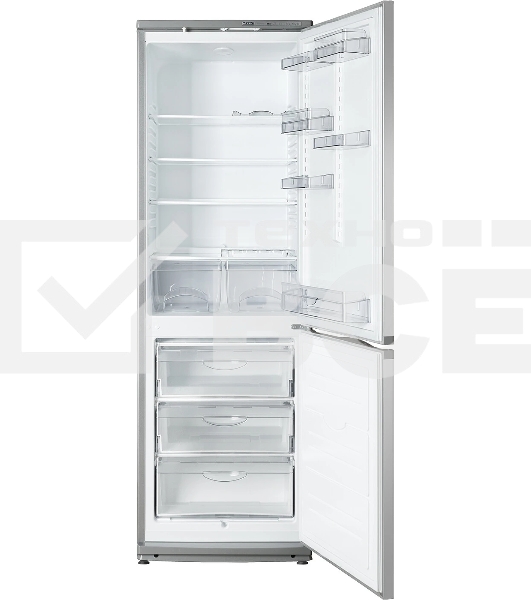 Холодильник Atlant ХМ-6021-080 серебристый двухкамерный 225/101л морозилка снизу