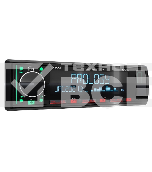 Автомагнитола Prology CMD-330, 1 DIN, Bluetooth, USB Type-A, AUX, пульт ДУ