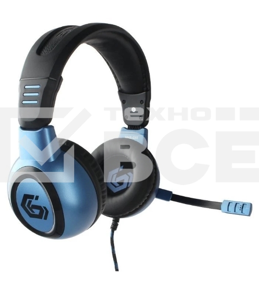 Гарнитура Gembird MHS-G55 черный/синий, проводная