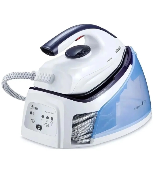 Парогенератор Ufesa PL2450 Compact белый/синий, 2400 Вт, 120 г/мин, 350 г/мин, 1500 мл