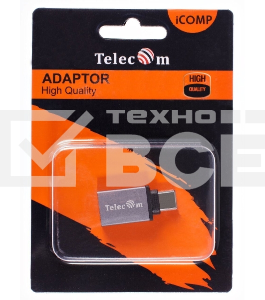 Переходник OTG USB 3.1 Type-C --> USB 3.0 Af  Telecom <TA431M>