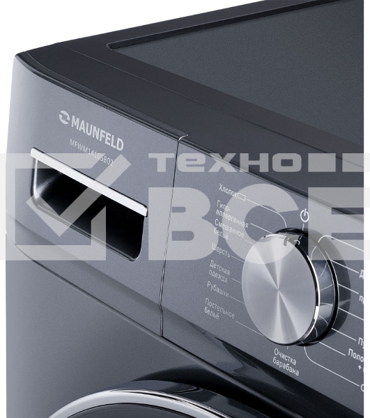 Стиральная машина Maunfeld MFWM1410SB02 темно-серебристый, загрузка фронтальная 10 кг, 1400 об/мин., класс: А+++