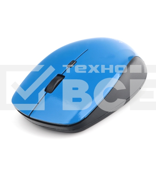 Мышь беспроводная Gembird MUSW-250-2 синий, 1600 dpi, радиоканал, USB, кнопки - 4