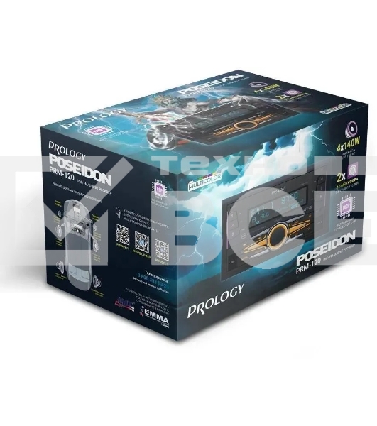 Автомагнитола Prology PRM-120 2DIN 4x140Вт v4.2 AUX DSP 3 ПДУ (PRPRM120)