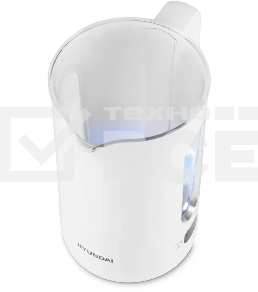 Чайник электрический Hyundai HYK-G5510 1.5л. 2200Вт белый/прозрачный корпус: стекло