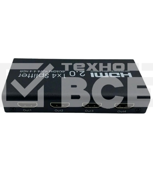 Сплиттер аудио-видео Premier 5-872-4V2 HDMI (f)/4xHDMI (f) черный
