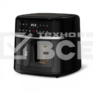 Аэрогриль BQ GR2007 черный, 1800Вт, 8л, XL/4 в 1:гриль, жарка, выпечка, запекание/Технология AIR CYCLE быстрая и равномерная циркуляция горячего воздуха/Управления устройством: температура от 80 до 200 градусов, таймер: от 1 до 60 мин/8 автоматических программ: от закусок до десертов, напоминание о необходимости перемешивания: для лучших результатов готовки/Процесс приготовления под контролем: следите за готовностью блюд и степенью прожарки через специальное смотровое окно/Легкая очистка: чаша и решетка имеют специальное покрытие Non Stick PRO которое обеспечивает безупречные антипригарные свойства, вы легко сможете помыть их под водой'