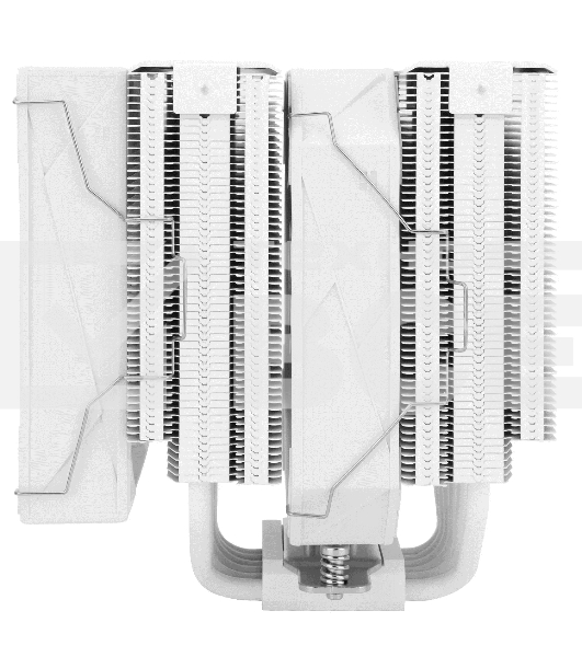 Кулер для процессора Thermalright Royal Pretor 130 белый (4-pin PWM, 158mm, Ni/Cu, 6x6mm, 1x120+1x130mm, 80.45CFM/81.88CFM, 29.4dBA/28.3dBA, 2150PM/1750RPM, S: 1200, 1700, 1851, 2011, 2066, 115X, AM4, AM5, white)