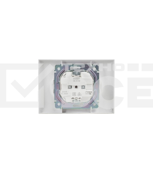 Розетка 2-м SKANDY 10А без заземл. без защ. шторок в сборе SK-R10W арктич. бел. IEK SK-R20-10-K01-F
