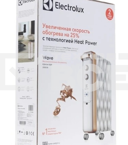 Масляный обогреватель Electrolux EOH/M-9209 белый, 2000 Вт, 25 м2, термостат