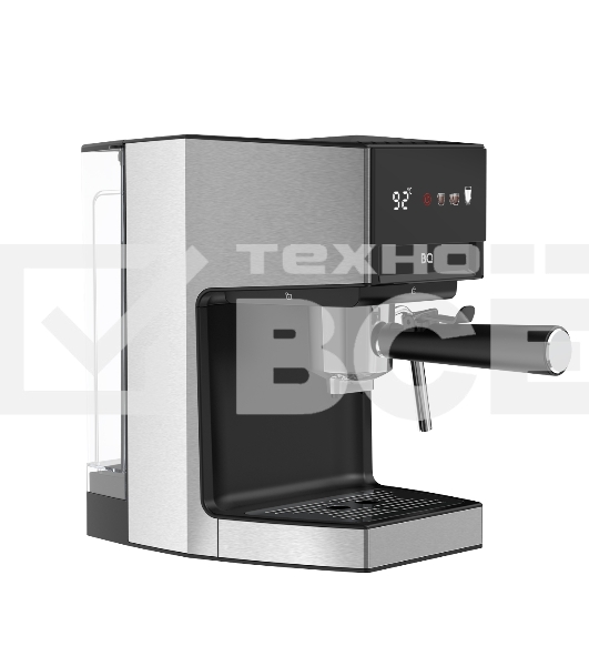 Кофеварка рожковая+капсульная BQ CM3003 стальной/чёрный, исп. кофе - молотый/капсулы Dolce gusto, Nespresso, 1 л, 950 Вт, 19 бар