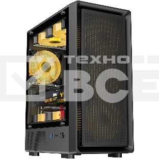 Компьютерный корпус Bloody BD-CC118 черный без БП mATX 8x120mm 2xUSB2.0 1xUSB3.0 audio bott PSU