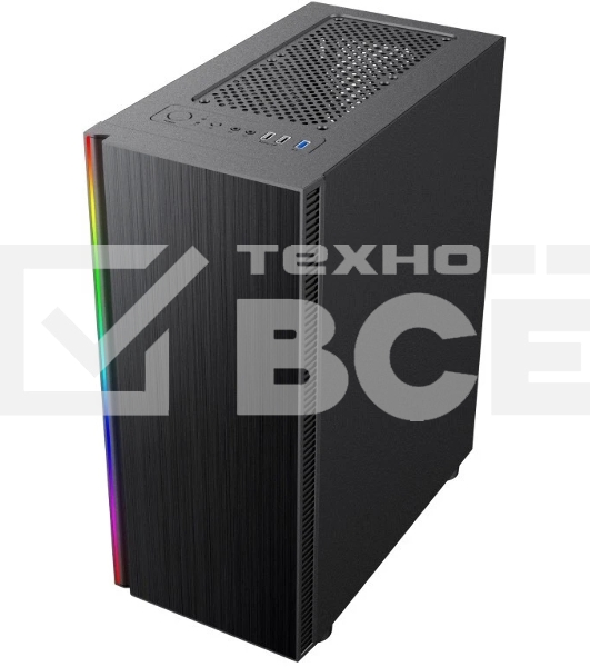 Компьютерный корпус AeroCool/Formula CL-3302B RGb черный без БП ATX 2xUSB 2.0 1xUSB 3.0 audio bott PSU