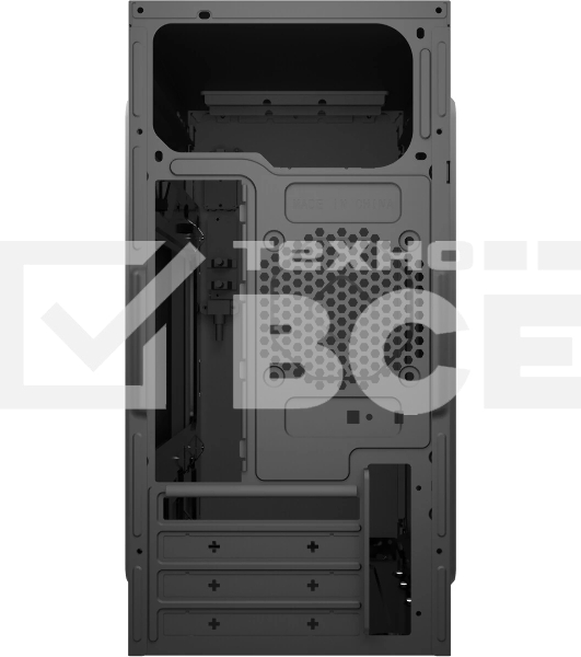 Компьютерный корпус с блоком питания 450Вт. Case Forza mATX, 450W, 2xUSB 2.0, Black, w/o FAN, 8 см fan PSU, power cord