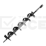 Шнек для грунта Denzel E-100, диаметр 100 мм, длина 800 мм, соединение 20 мм, несъемный нож, фото 1