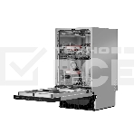 Встраиваемая посудомоечная машина Kuppersberg GHS 4520, High-Tech, 45 см, 10 комплектов, 6 программ, 3 корзины, конденсационная сушка, полная защита от протечек, индикатор отсутствия соли и ополаскивателя, отображение времени мытья, сенсорное управление, , фото2