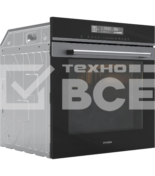 Духовой шкаф электрический Hyundai HEO 6773 IX черный/нержавеющая сталь