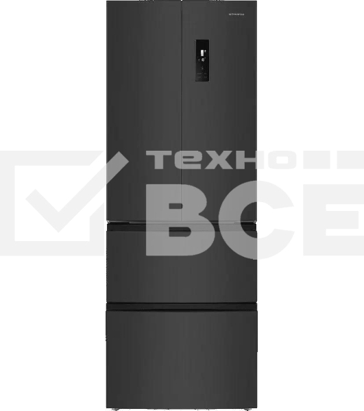 Холодильник Maunfeld MFF180NFSBE01 серый трехкамерный 224/113л морозилка снизу, No Frost