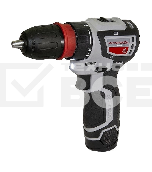 Дрель-шуруповерт аккумуляторная ИНТЕРСКОЛ ДА-10/12В 36, Аккумуляторная, 12В, 2 АКБ, Кейс