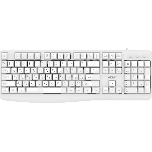 Клавиатура Acer OKW301 (ZL.KBDCC.01B) проводная, USB, белый
