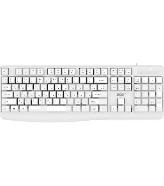 Клавиатура Acer OKW301 (ZL.KBDCC.01B) проводная, USB, белый