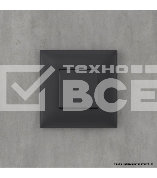 Кнопка одноклавишная DKC Avanti 4412153 в стену, черный матовый