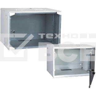 Шкаф телекоммуникационный настенный NEOMAX 6U (520х400), стеклянная дверь, замок-ключ, разборный, цвет черный (1 коробка) NM-CBWM-6U5240GKL-301-BK