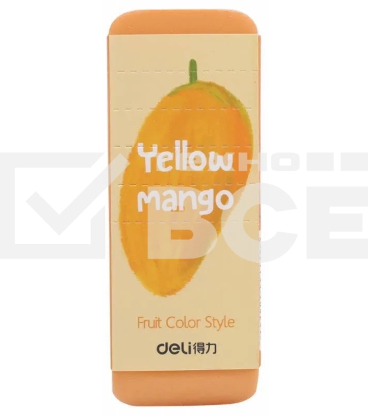 Ластик Deli 71050 108х40х12мм, ассорти, индивидуальная картонная упаковка