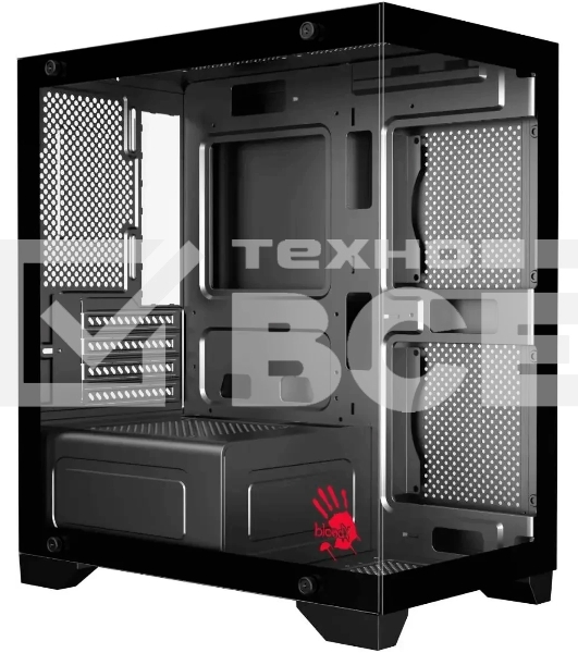 Компьютерный корпус Bloody BD-CC103 черный без БП mATX 7x120мм 1xUSB 2.0 1xUSB 3.0 audio bott PSU