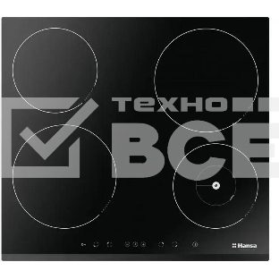 Индукционная варочная панель Hansa BHI68508, конфорок: 4 шт., стеклокерамика, независимая, черный