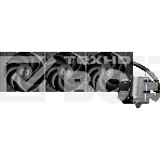 Система охлаждения PCCooler DS360 BK (310W, 360мм, LED temp., Black, ARGb Pump/Fans: 3x120мм, 86.73CFM, 28dBA, 2200RPM/Pump height 67мм, 28dBA, 3200RPM, Rad thickness 27мм/S: 1851, 1700, 1200, 20XX, 115X, AM5, AM4), фото 1