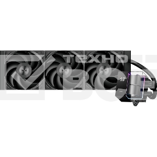 Система охлаждения PCCooler DS360 BK (310W, 360мм, LED temp., Black, ARGb Pump/Fans: 3x120мм, 86.73CFM, 28dBA, 2200RPM/Pump height 67мм, 28dBA, 3200RPM, Rad thickness 27мм/S: 1851, 1700, 1200, 20XX, 115X, AM5, AM4)