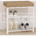 Банкетка ЗМИ Торонто 13S (TORONTO 13S banquet&shoes) цвет каркаса белый, цвет сиденья бежевый БТ13СББ, фото2