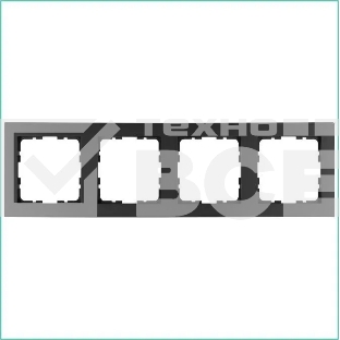 Рамка Jasmart 4-м G-Classic антрацит